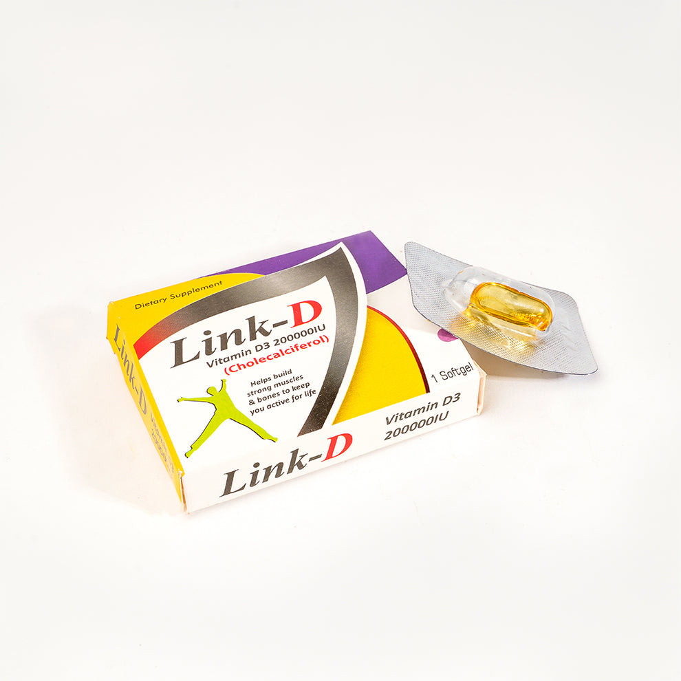 Link-D sofgel capsule Vitamin D3 (Cholecalciferol) 200,000 IU – Pack of 1