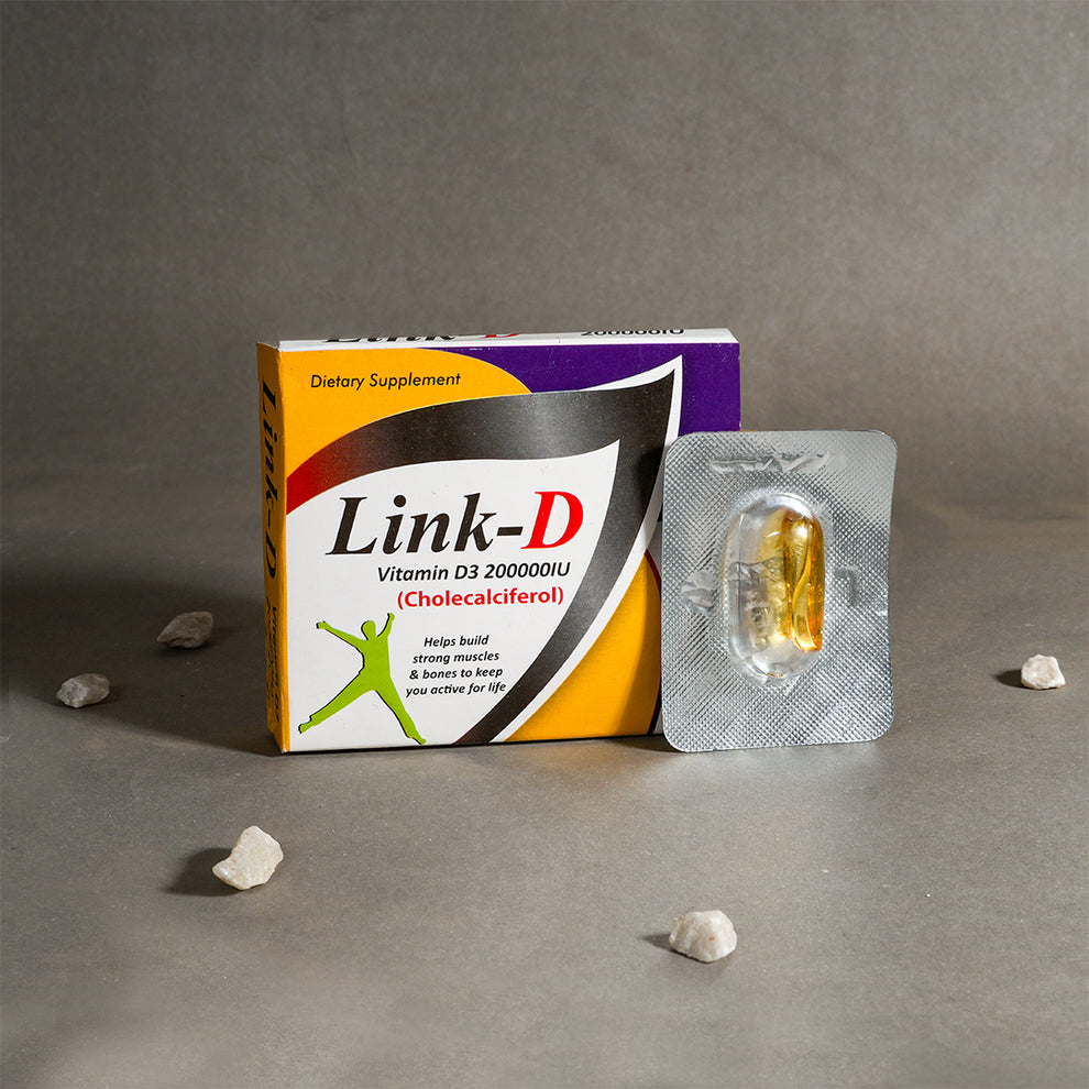 Link-D sofgel capsule Vitamin D3 (Cholecalciferol) 200,000 IU – Pack of 1