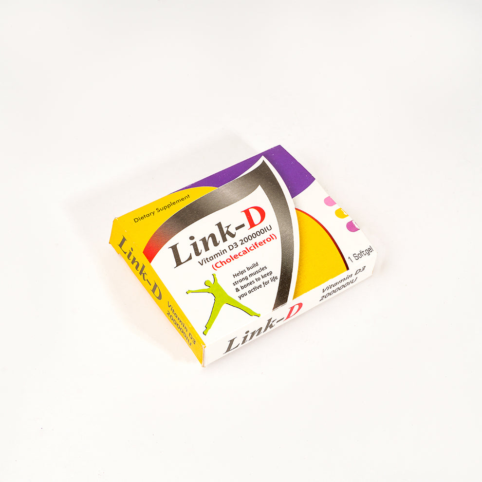 Link-D sofgel capsule Vitamin D3 (Cholecalciferol) 200,000 IU – Pack of 1