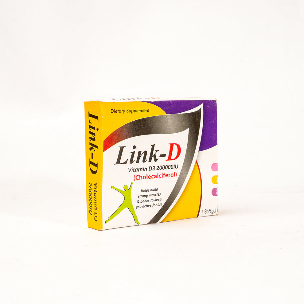 Link-D sofgel capsule Vitamin D3 (Cholecalciferol) 200,000 IU – Pack of 1