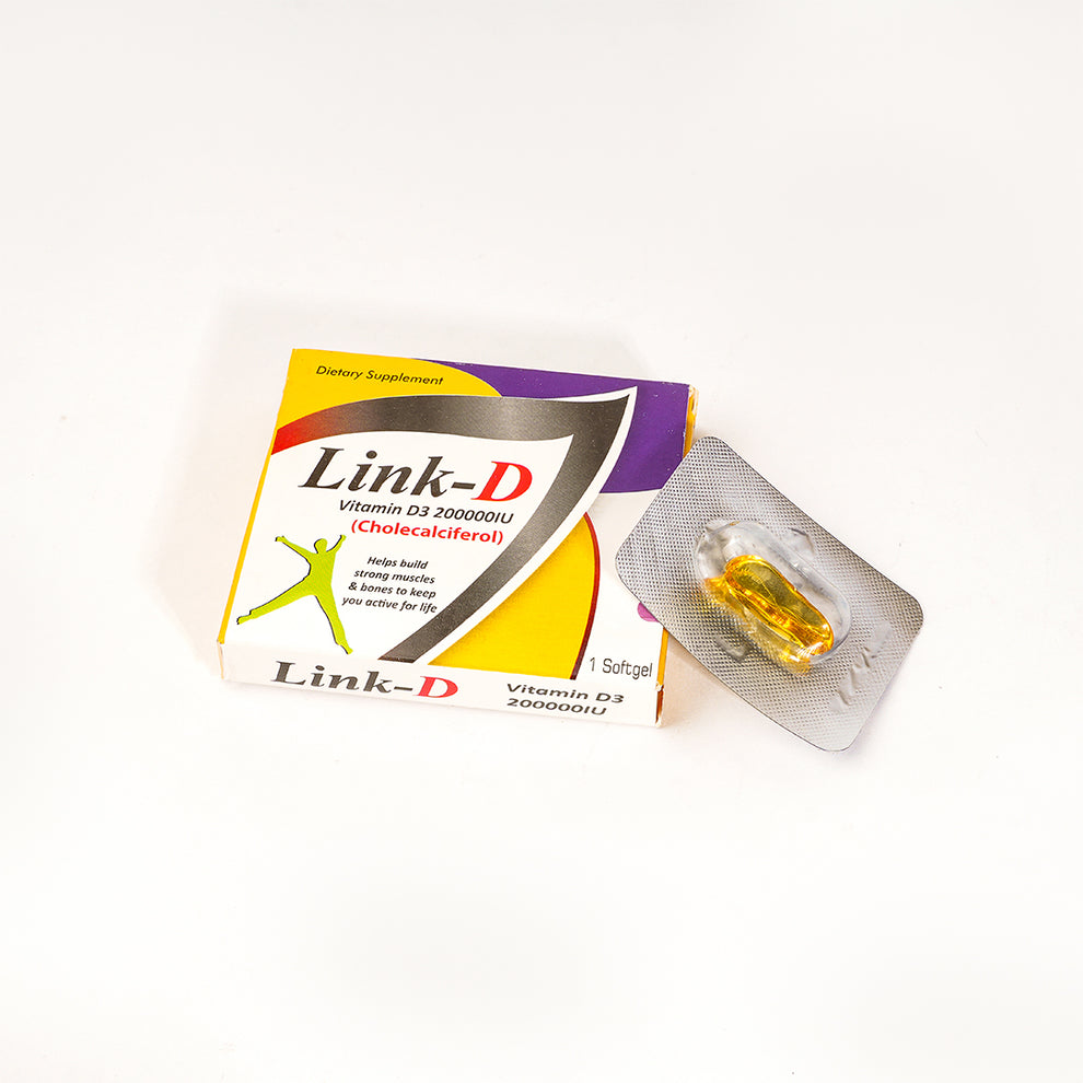 Link-D sofgel capsule Vitamin D3 (Cholecalciferol) 200,000 IU – Pack of 1